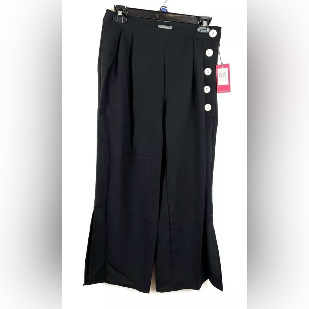 Vince Camuto Women’s Black Button Down Wide Leg Pants Size 4